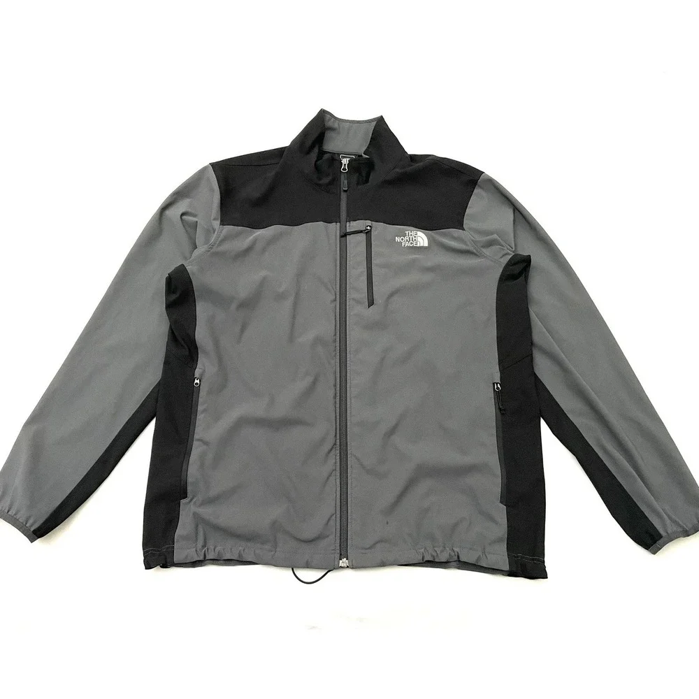 The North Face Apex Bionic‎ Zip Fleece Lined Softshell Jacket XL Gray